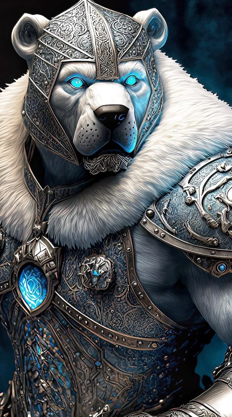 Polar Bear Warrior 4K Mobile Wallpaper