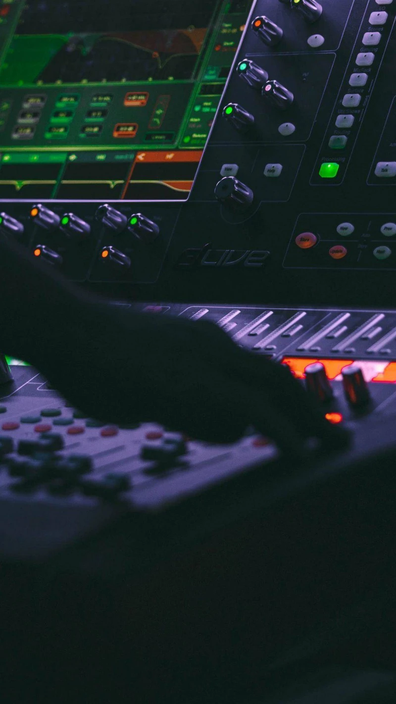 Sound Engineer at Work 4K Mobile Wallpaper