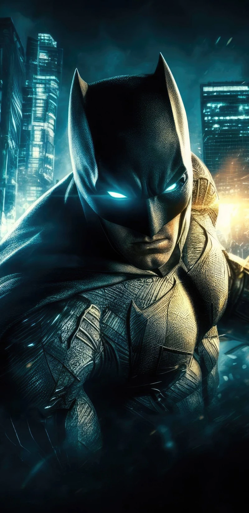Batman in Modern Gotham 4K Mobile Wallpaper