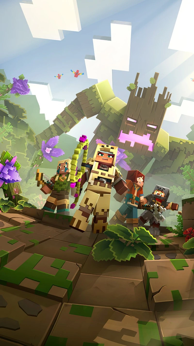 Minecraft Dungeons: The Wardens 4K Mobile Wallpaper