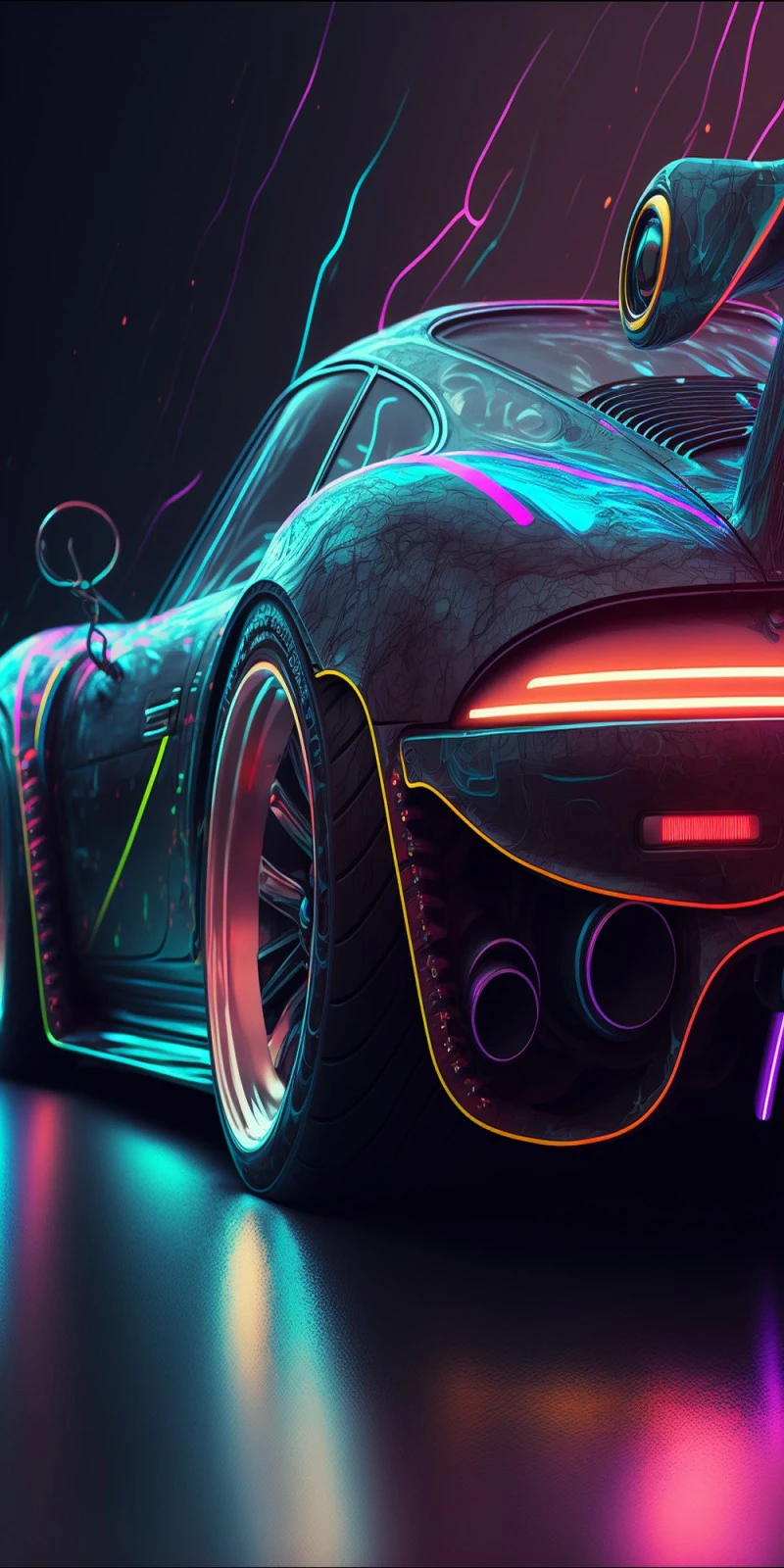 Cyberpunk Cruiser 4K Mobile Wallpaper