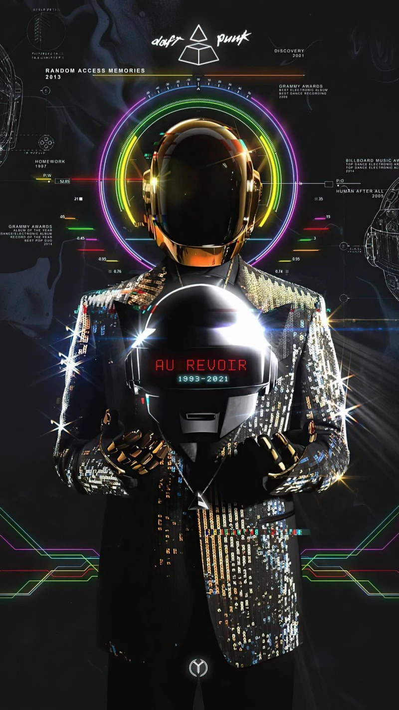 Daft Punk: Au Revoir 1993-2021 4K Mobile Wallpaper