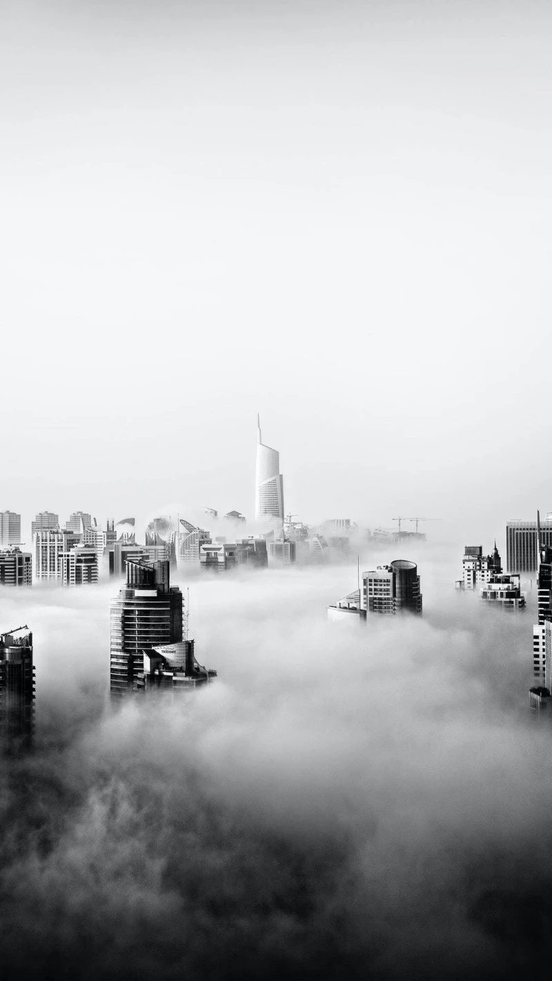 City in the Clouds 4K Mobile Wallpaper