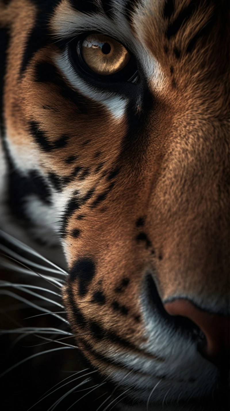 Tiger's Gaze 4K Mobile Wallpaper