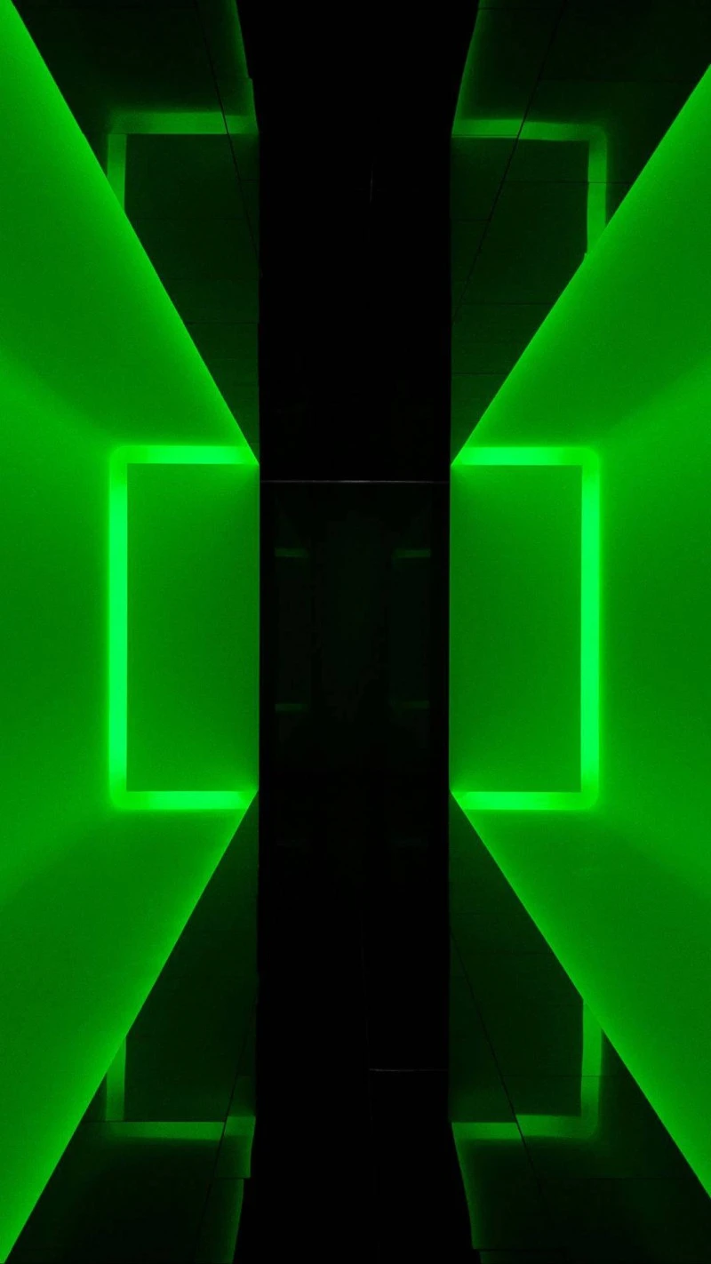 Neon Green Tunnel 4K Mobile Wallpaper
