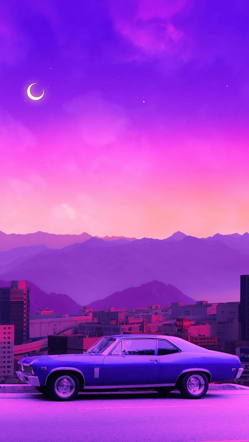 Purple Mountain Majesty 4K Mobile Wallpaper