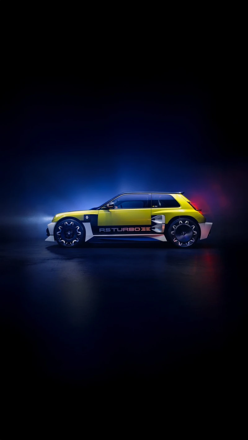 Renault 5 Turbo 3E: Side Profile Power 4K Mobile Wallpaper