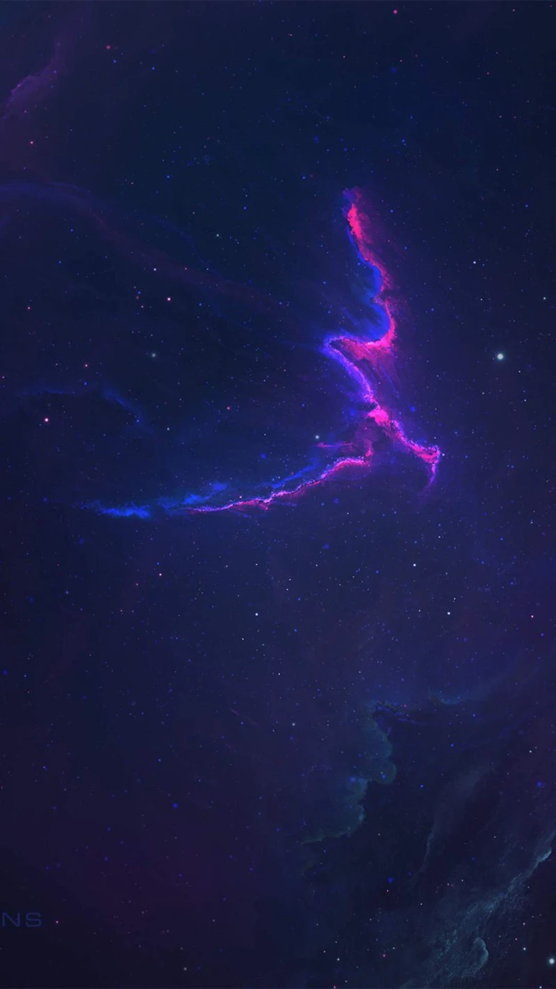 Cosmic Dance of Pink and Blue 4K Mobile Wallpaper