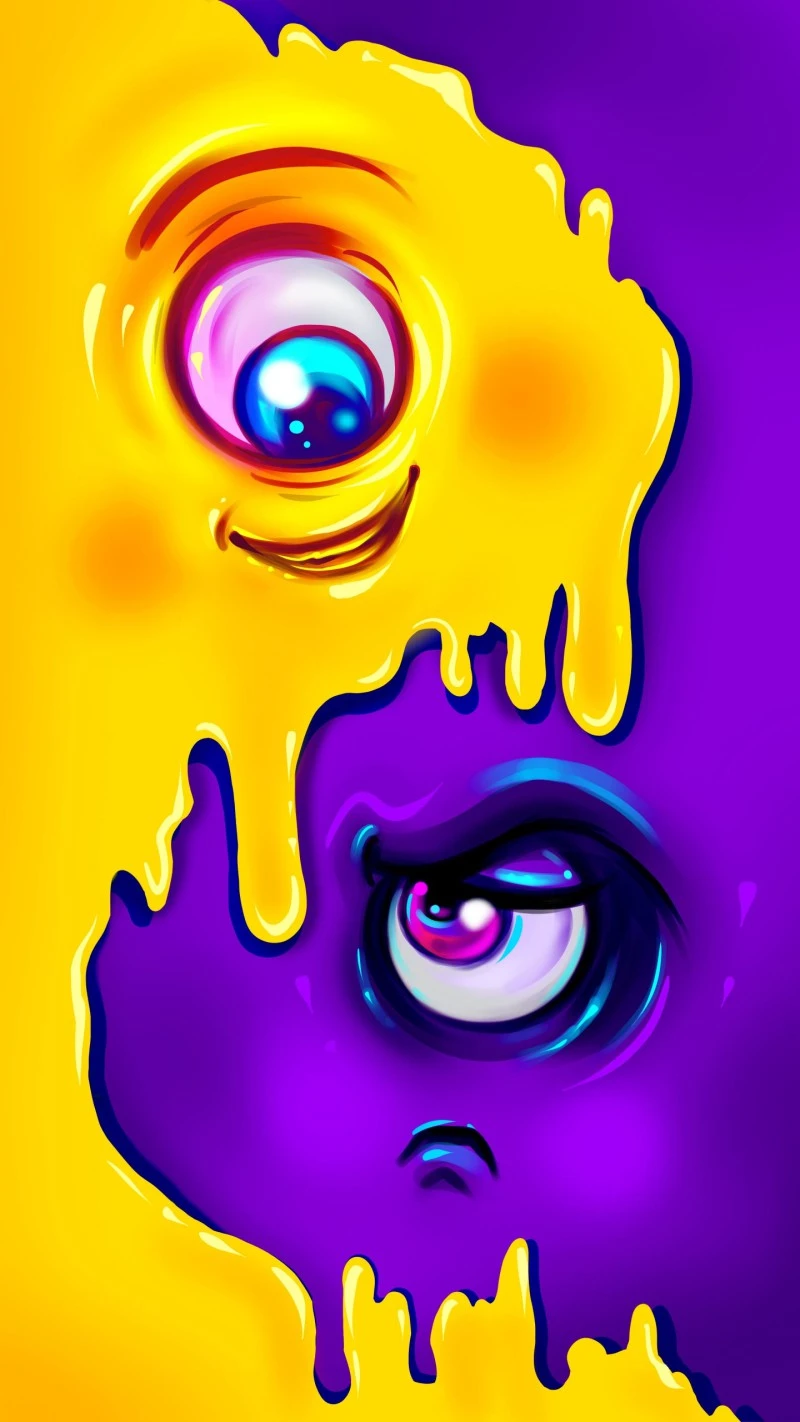 Yin and Yang Monsters 4K Mobile Wallpaper