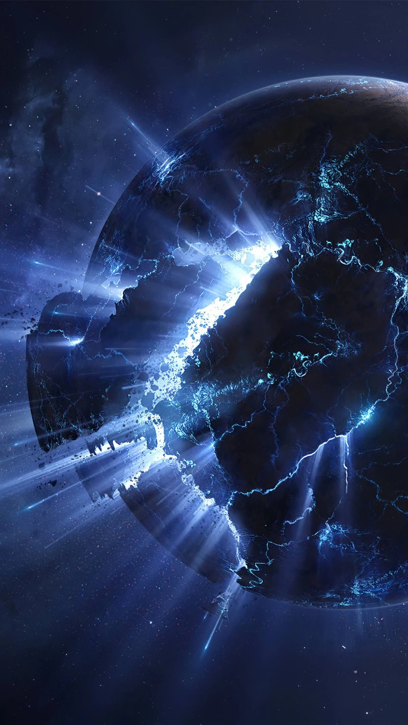 Shattered Planet 4K Mobile Wallpaper