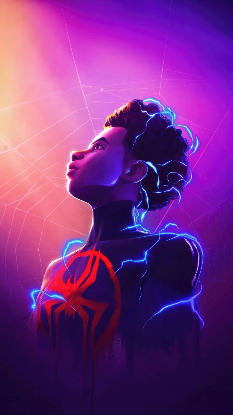 Miles Morales' Powers: Spider-Man Across the Spider-Verse 4K Mobile Wallpaper
