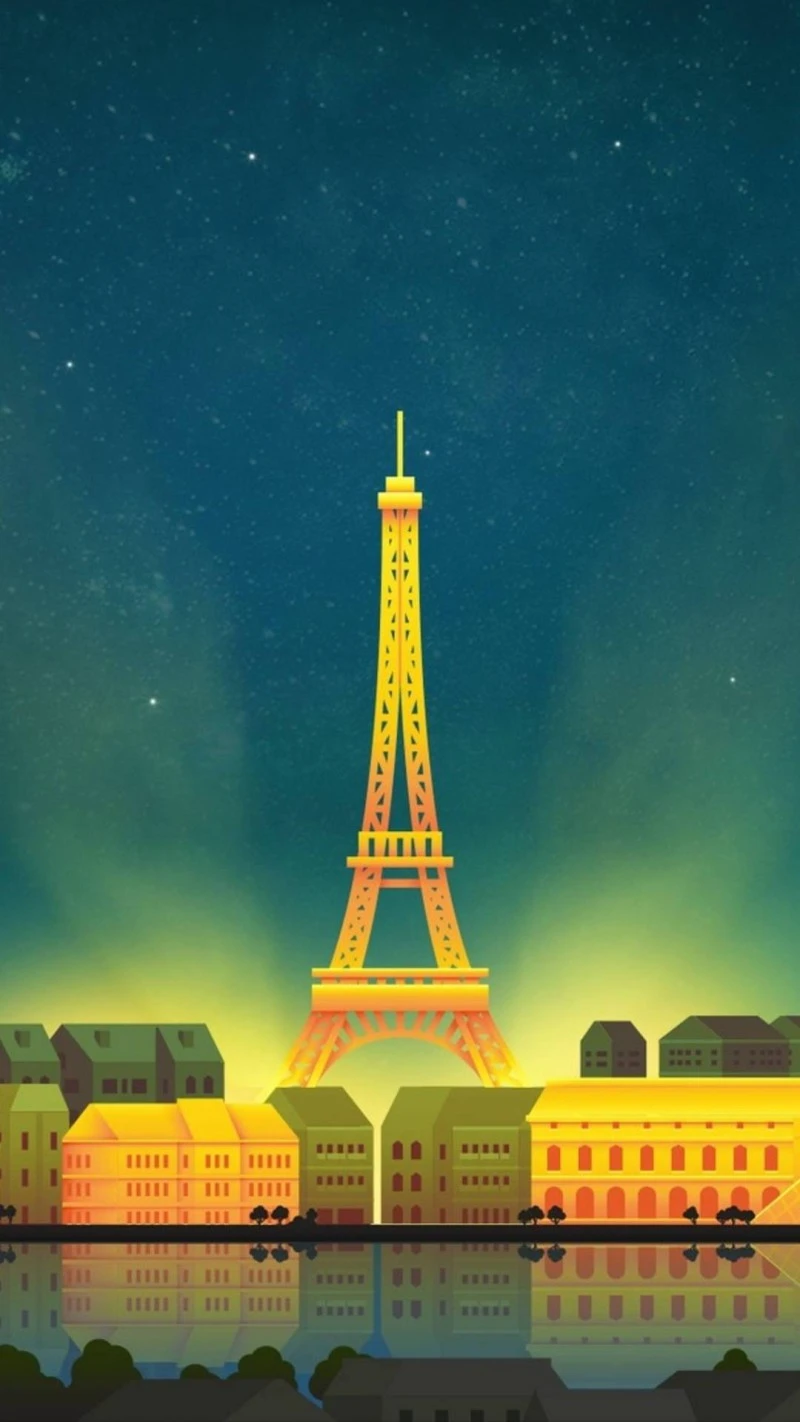 Eiffel Tower Night 4K Mobile Wallpaper