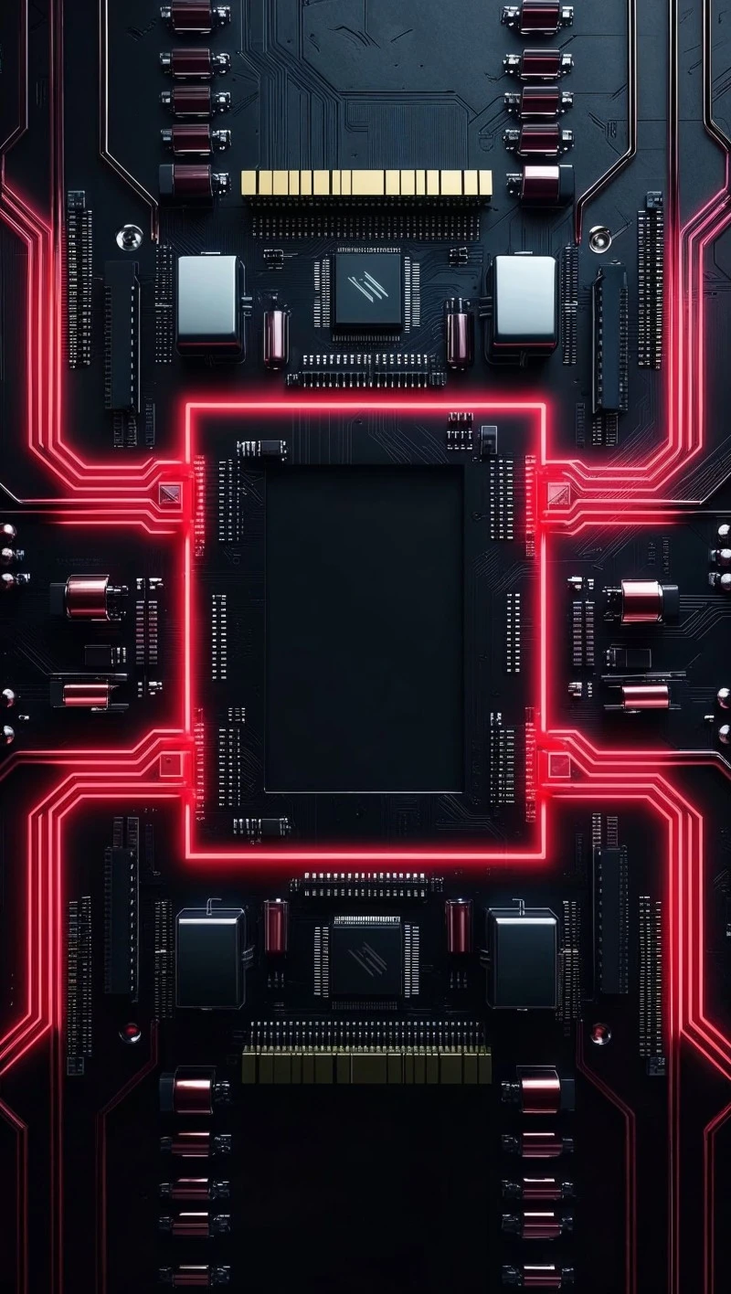 AI-Generated Circuit Board 4K Mobile Wallpaper