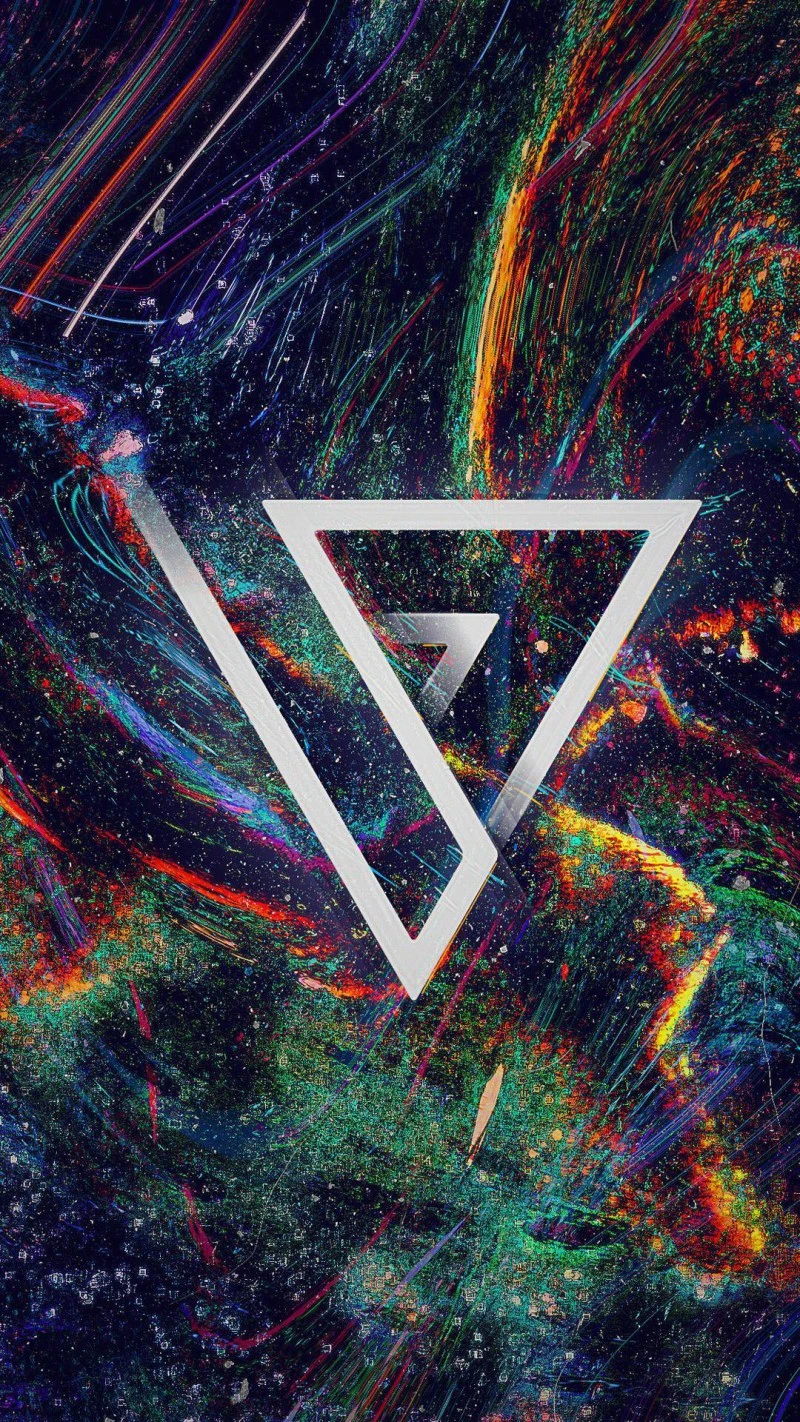 Cosmic Triangle 4K Mobile Wallpaper