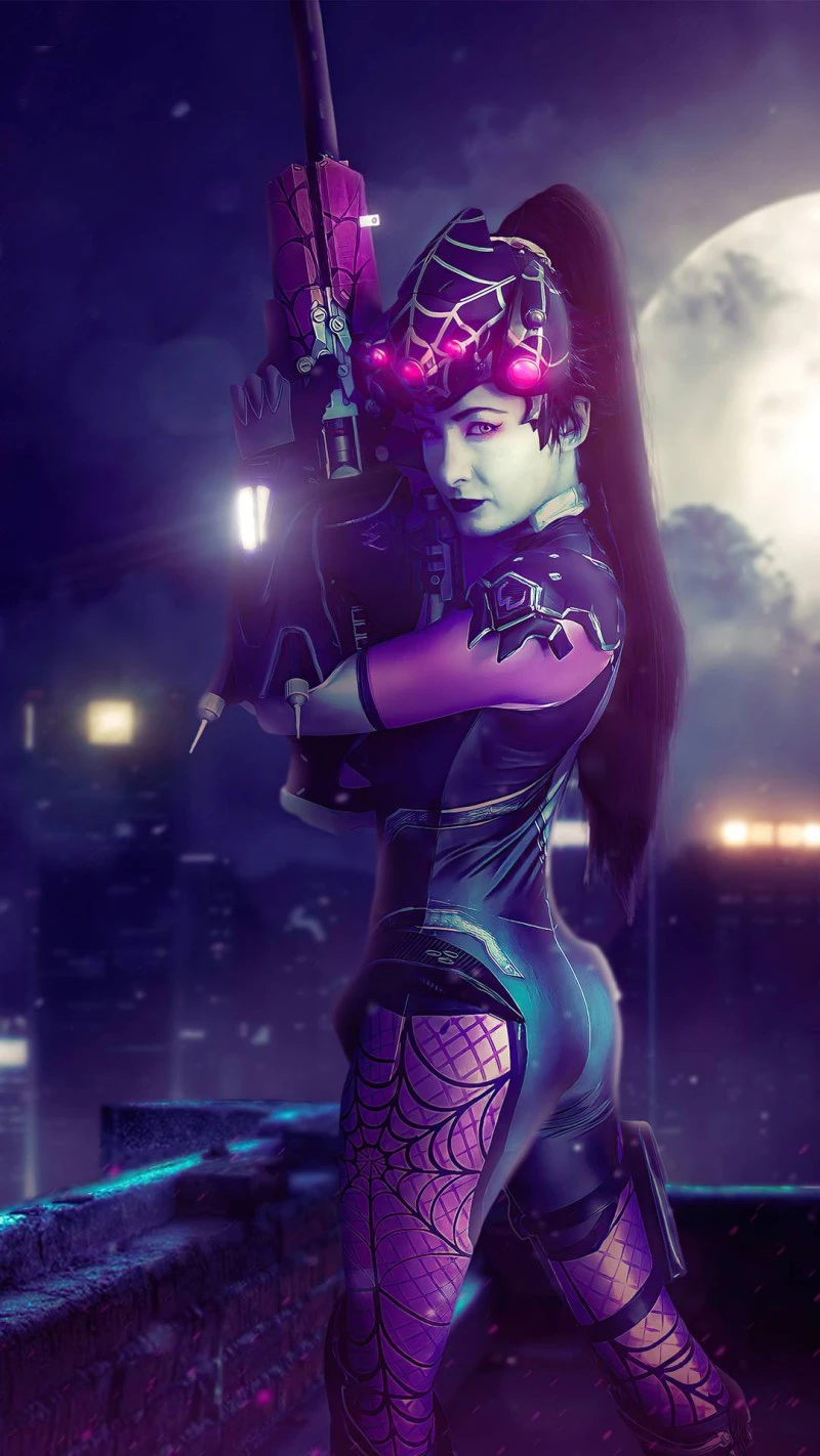 Widowmaker Cosplay: Overwatch 4K Mobile Wallpaper