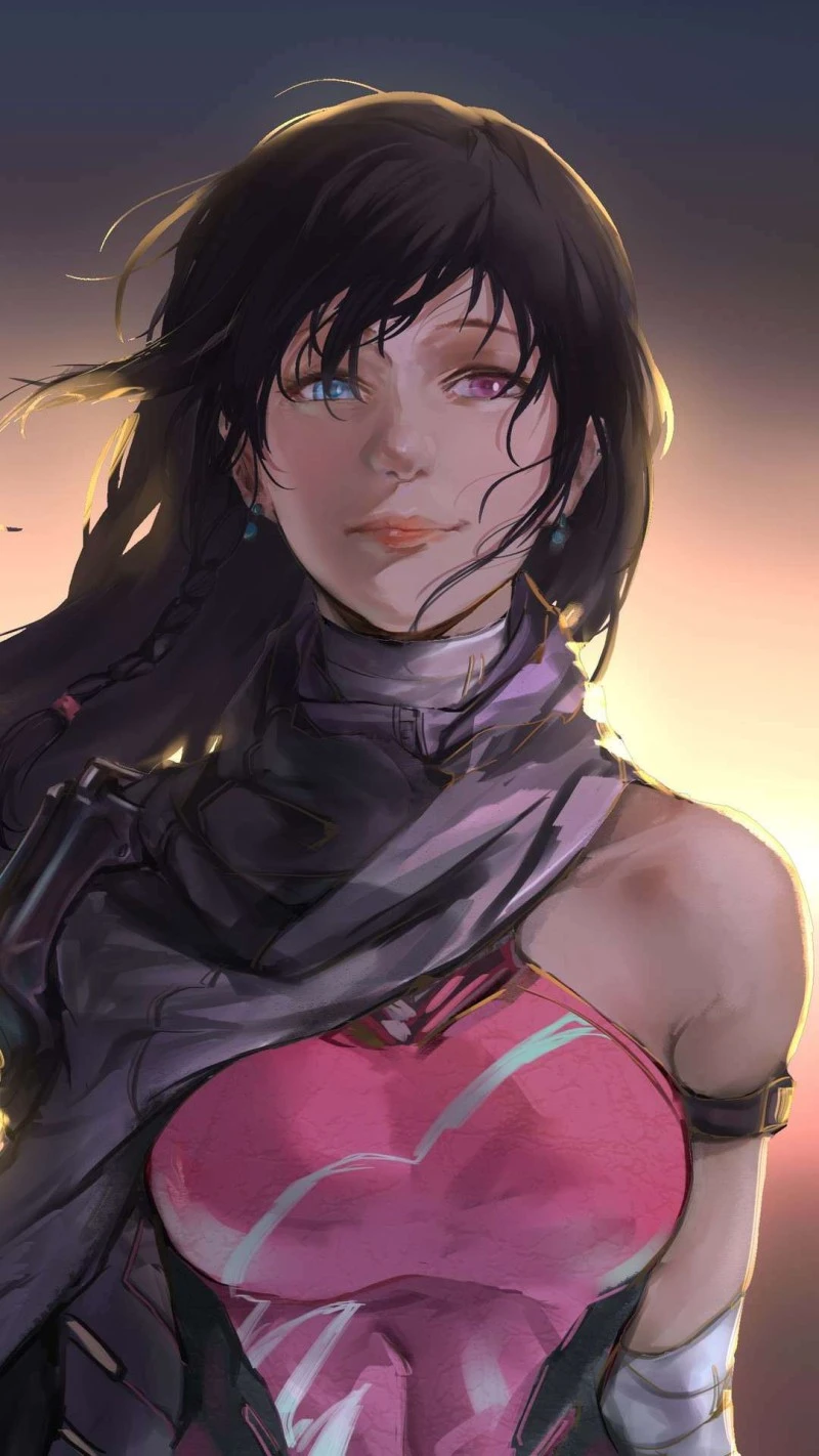 Heterochromia Anime Girl 4K Mobile Wallpaper