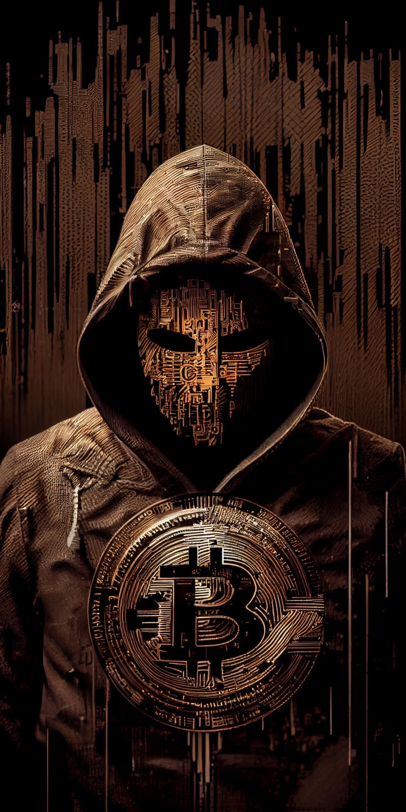 Bitcoin Anonymous 4K Mobile Wallpaper