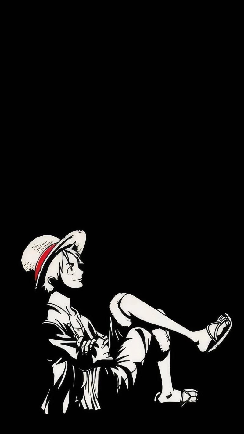 Luffy Silhouette 4K Mobile Wallpaper