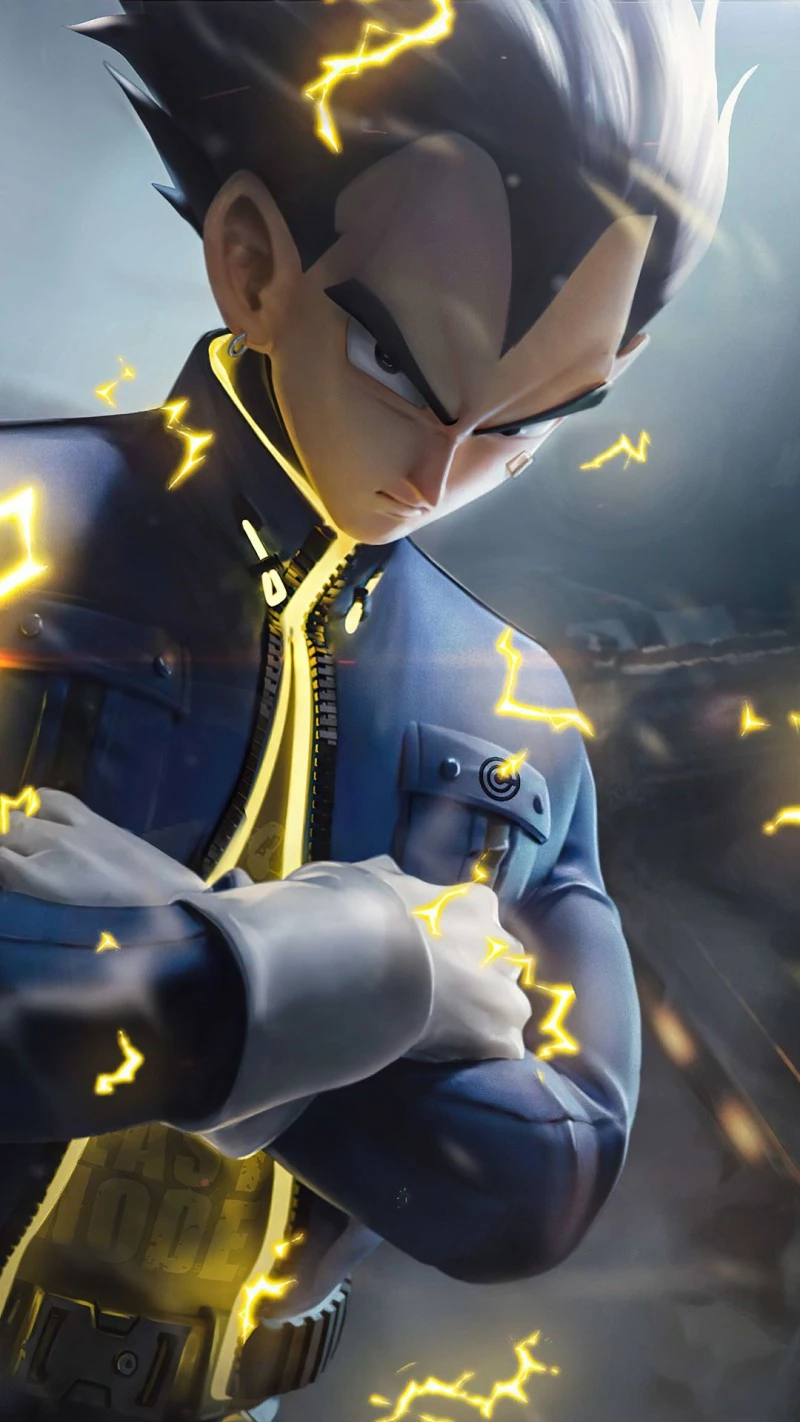 Vegeta in Super Saiyan Blue 4K Mobile Wallpaper