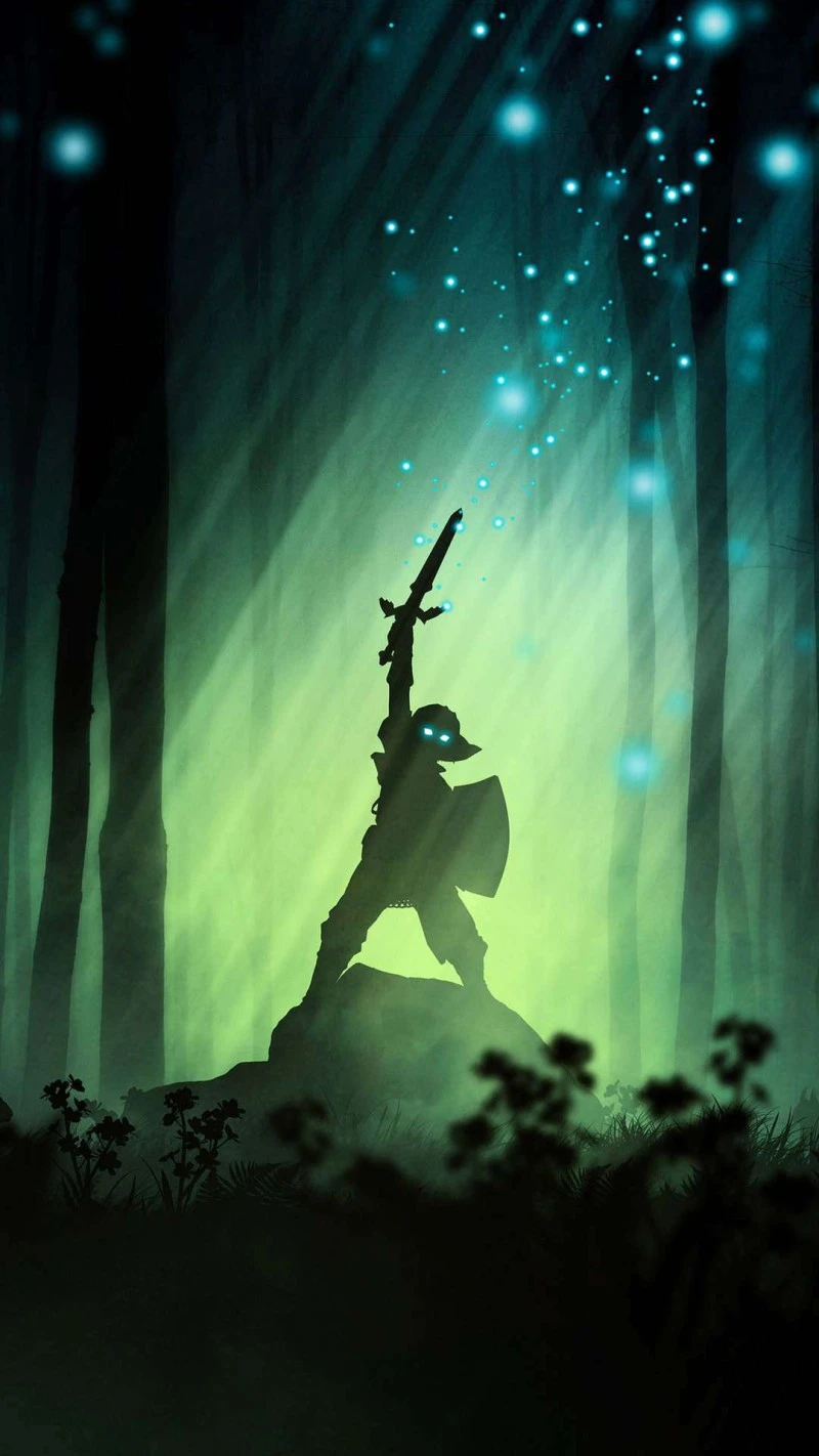 Link in the Enchanted Forest 4K Mobile Wallpaper