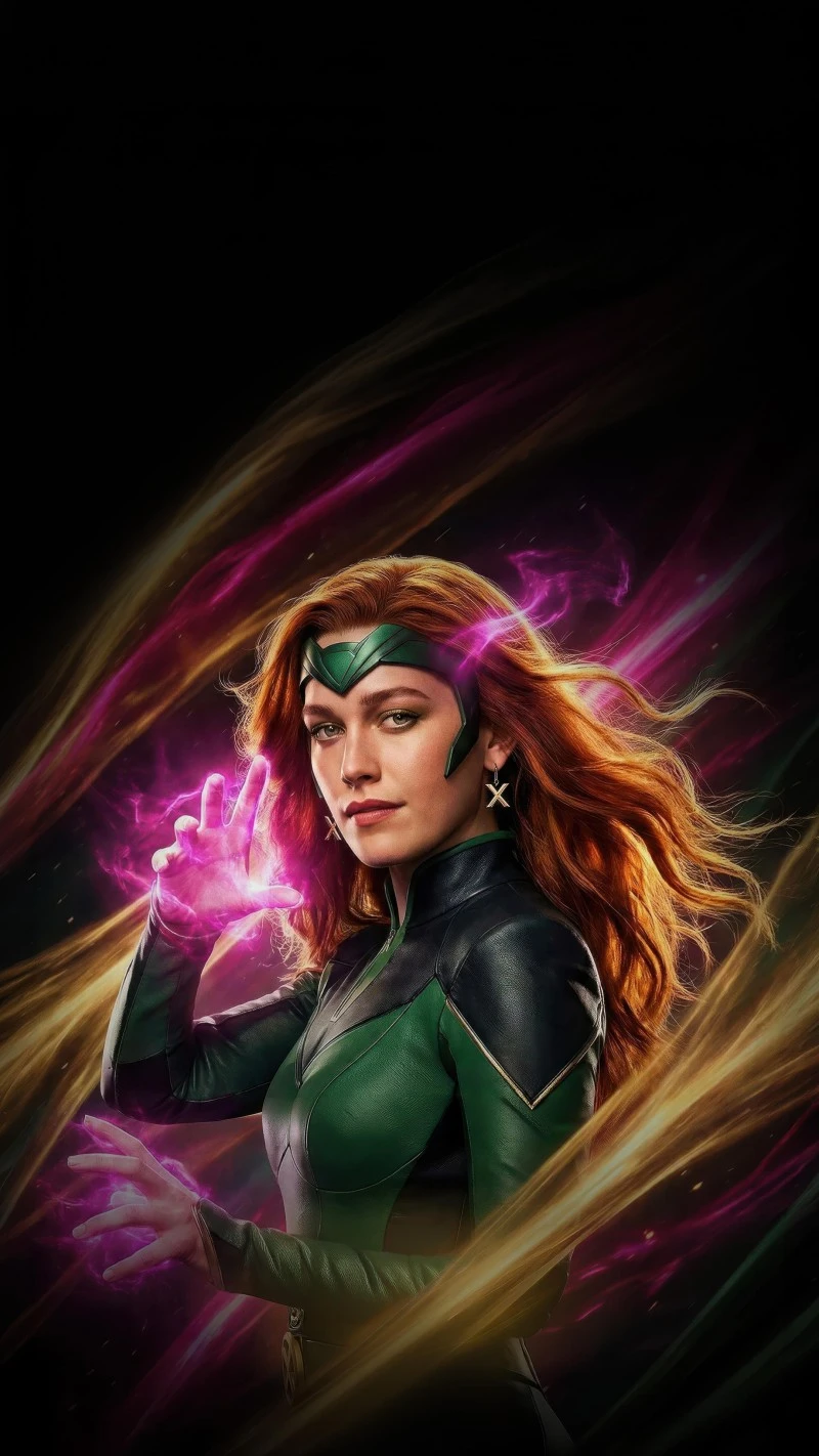 Mystique in a swirl of energy 4K Mobile Wallpaper