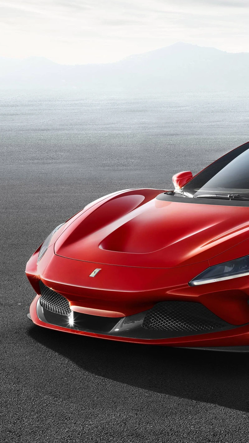Ferrari 488 Pista Front Grille 4K Mobile Wallpaper