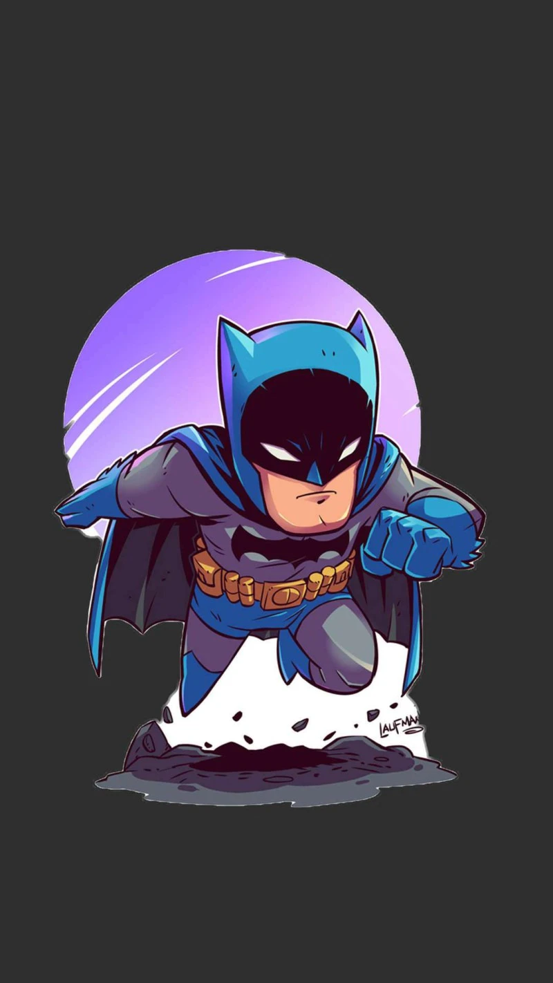 Chibi Batman 4K Mobile Wallpaper Free Download