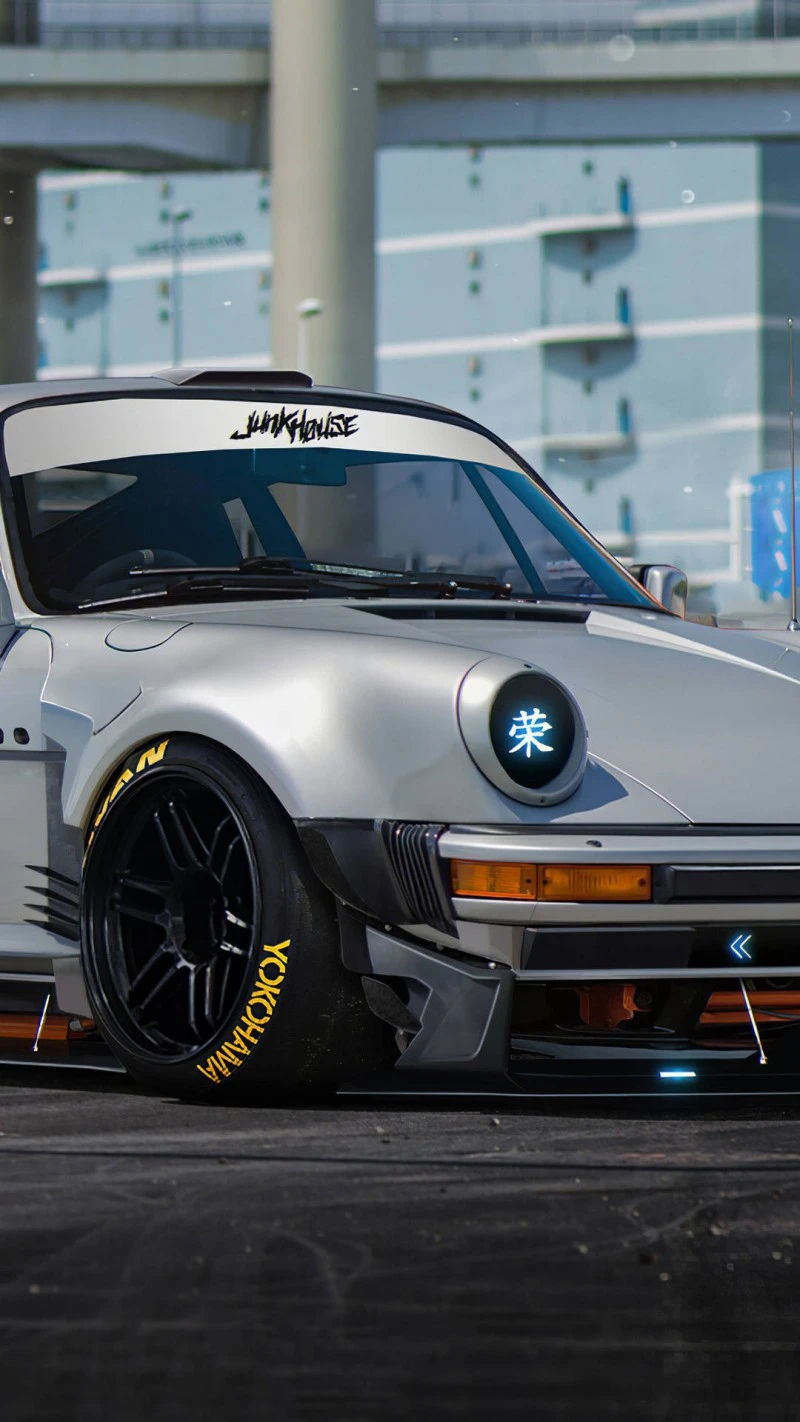 Tuned Porsche 911 (930) with Yokohama Tires 4K Mobile Wallpaper