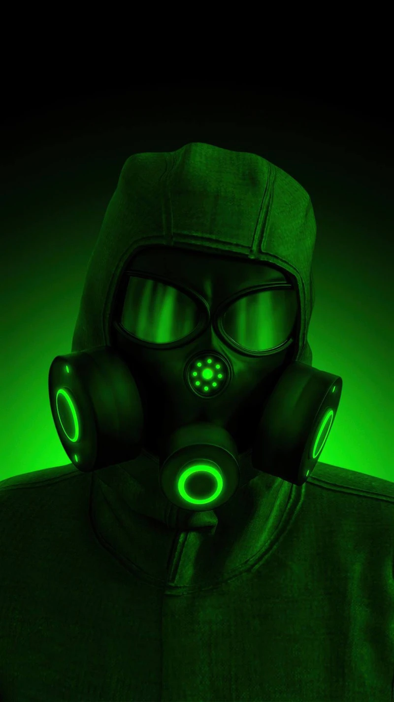 Toxic Green 4K Mobile Wallpaper