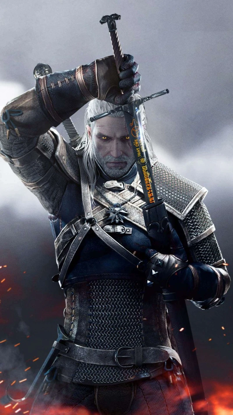 Geralt of Rivia, The Witcher 4K Mobile Wallpaper