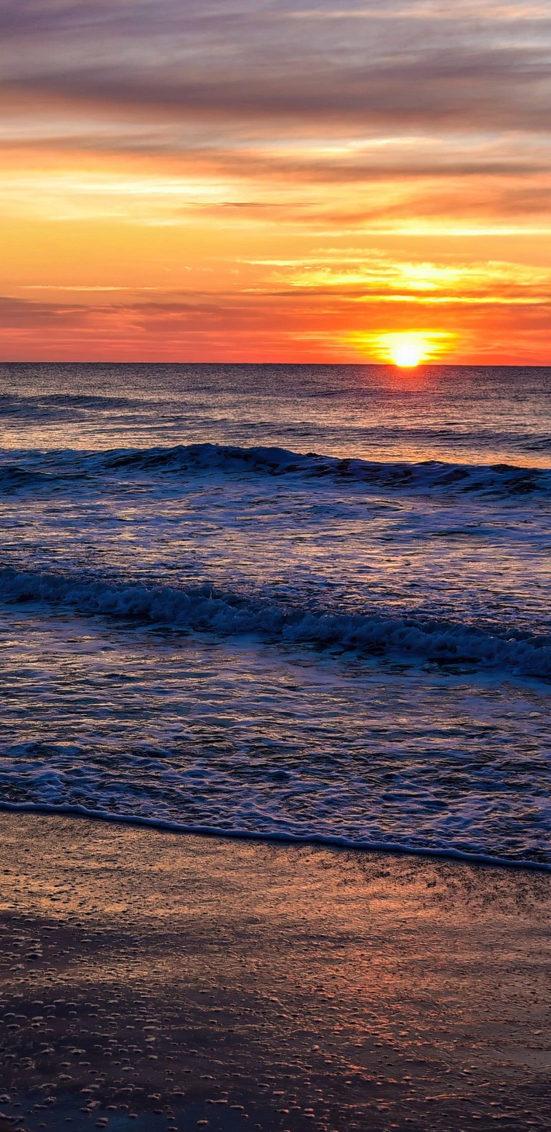 Ocean Sunset 4K Mobile Wallpaper