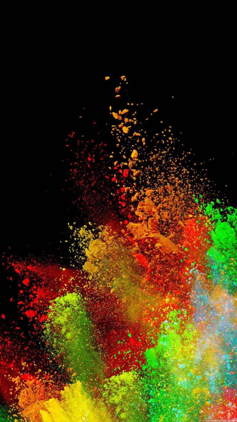 Exploding Color Powder 4K Mobile Wallpaper