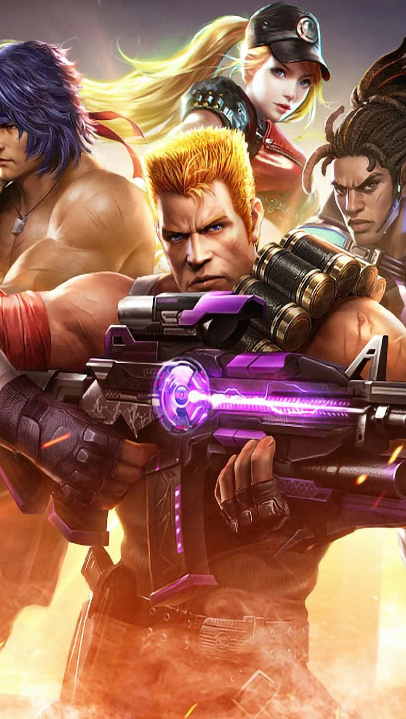 Team of Action Game Characters 4K Mobile Wallpaper