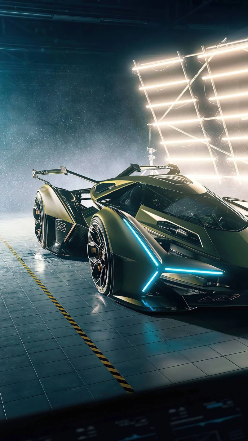 Lamborghini Concept Car in Studio 4K Mobile Wallpaper