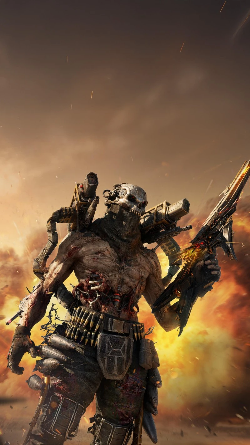 Post-Apocalyptic Survivor with Shotgun 4K Mobile Wallpaper