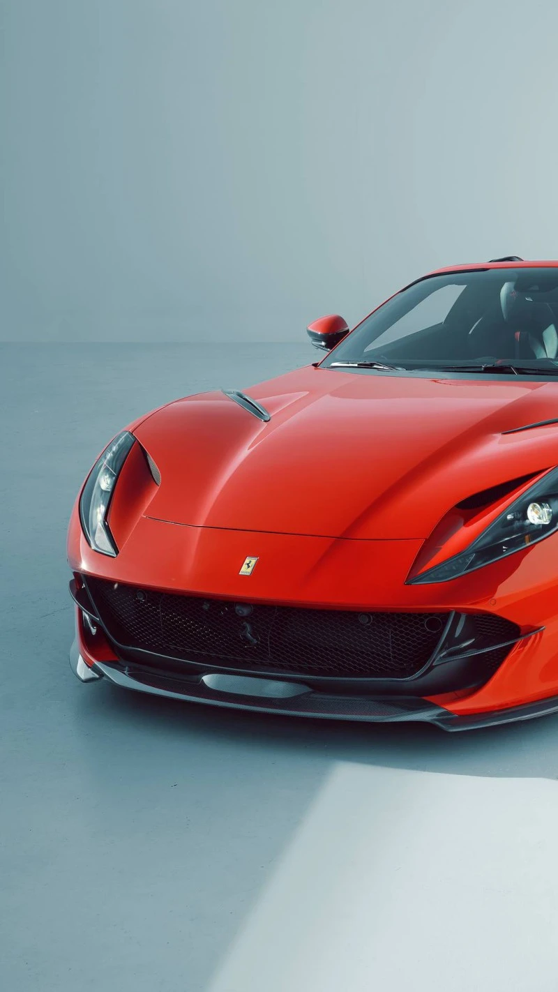 Ferrari Roma - Red Studio Shot (Alternative Angle) 4K Mobile Wallpaper