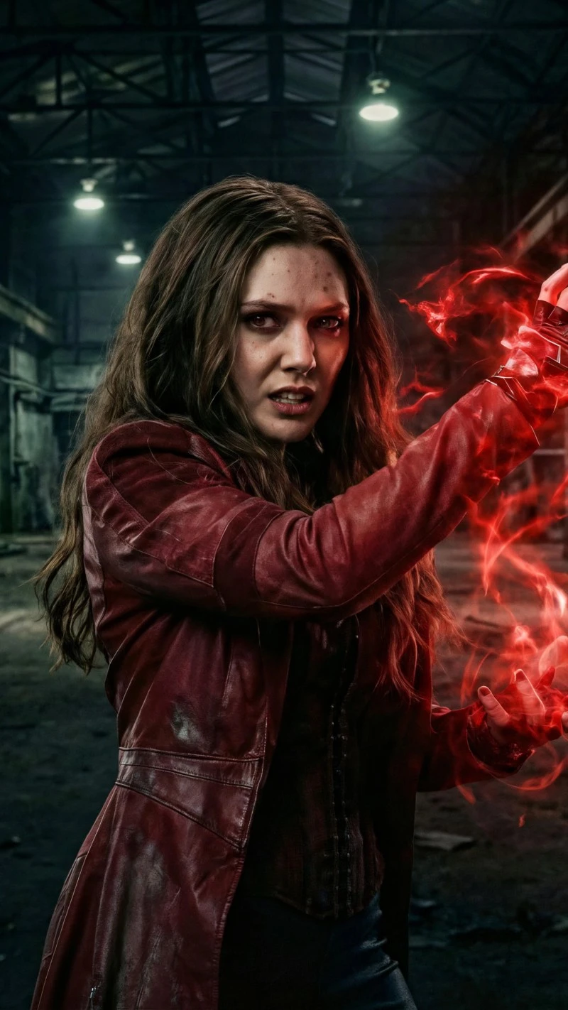 Scarlet Witch Unleashed 4K Mobile Wallpaper
