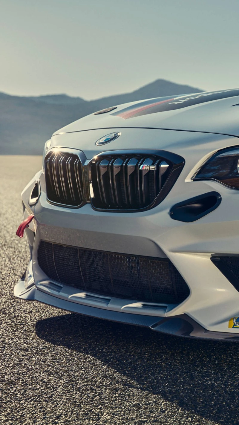 Close-up of BMW Motorsport Grille 4K Mobile Wallpaper