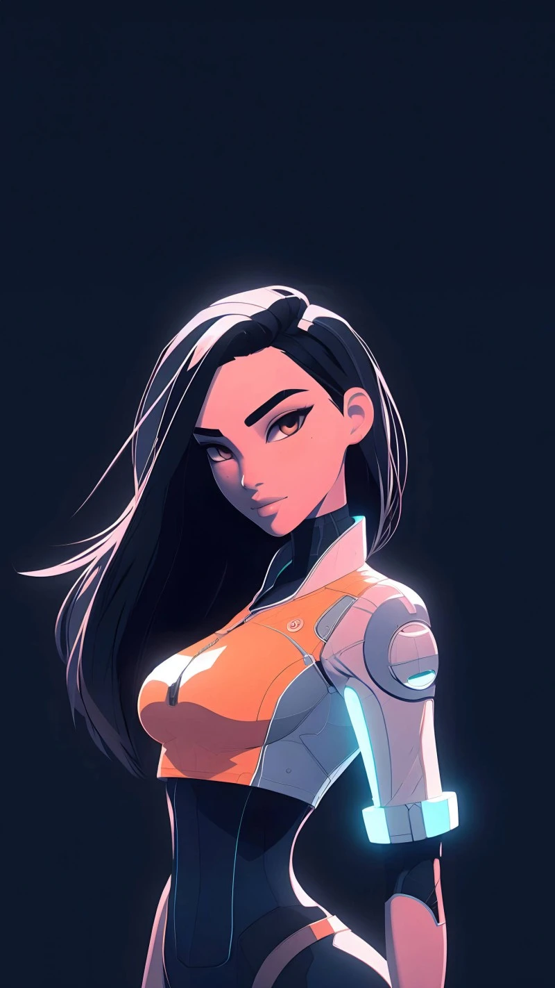 Stylish Anime Woman 4K Mobile Wallpaper