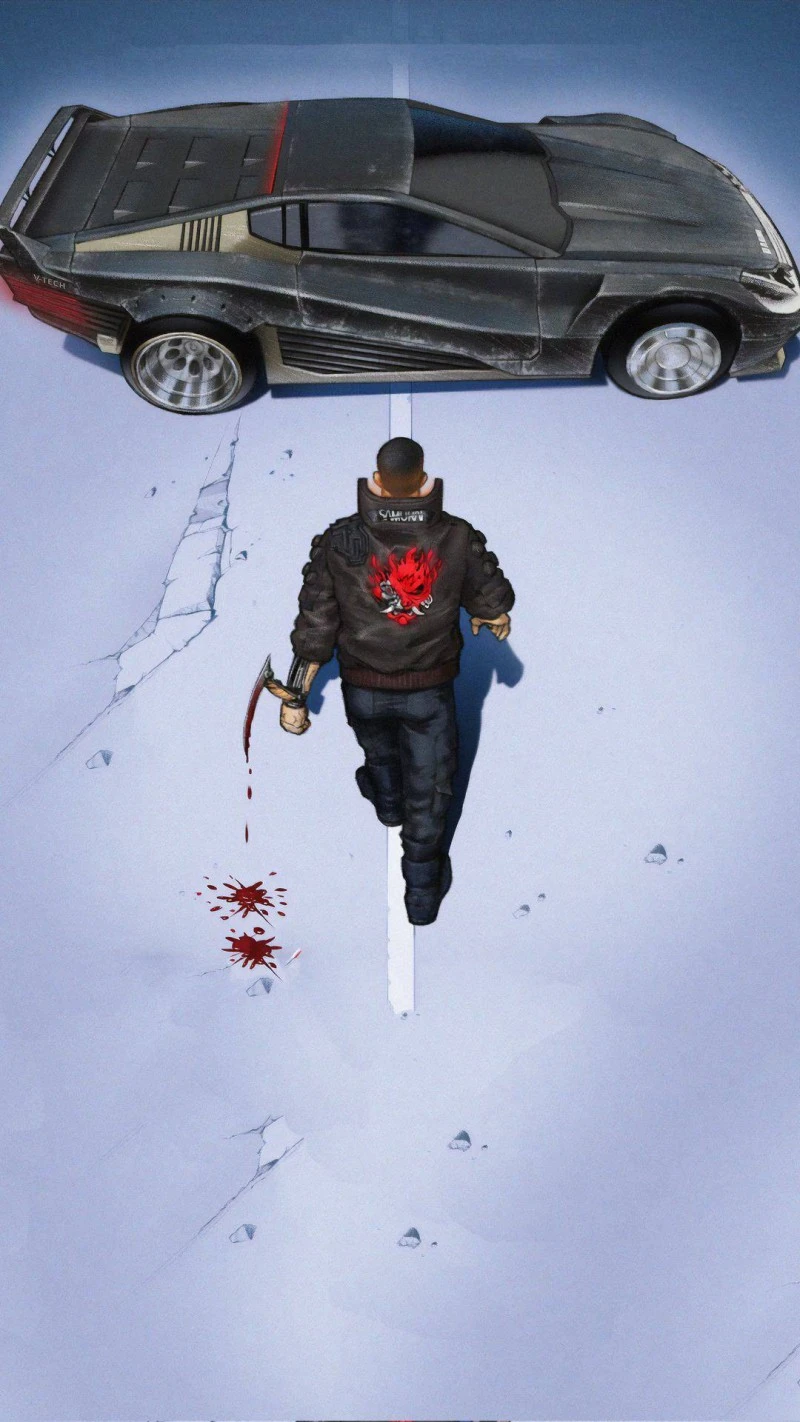 Cyberpunk 2077: Lone Wanderer 4K Mobile Wallpaper