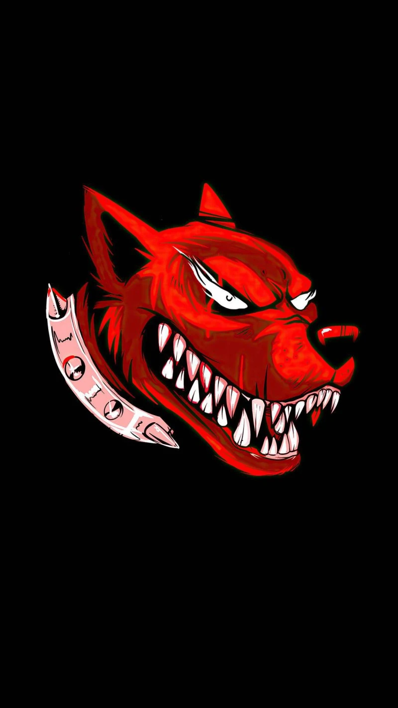Aggressive Red Dog 4K Mobile Wallpaper