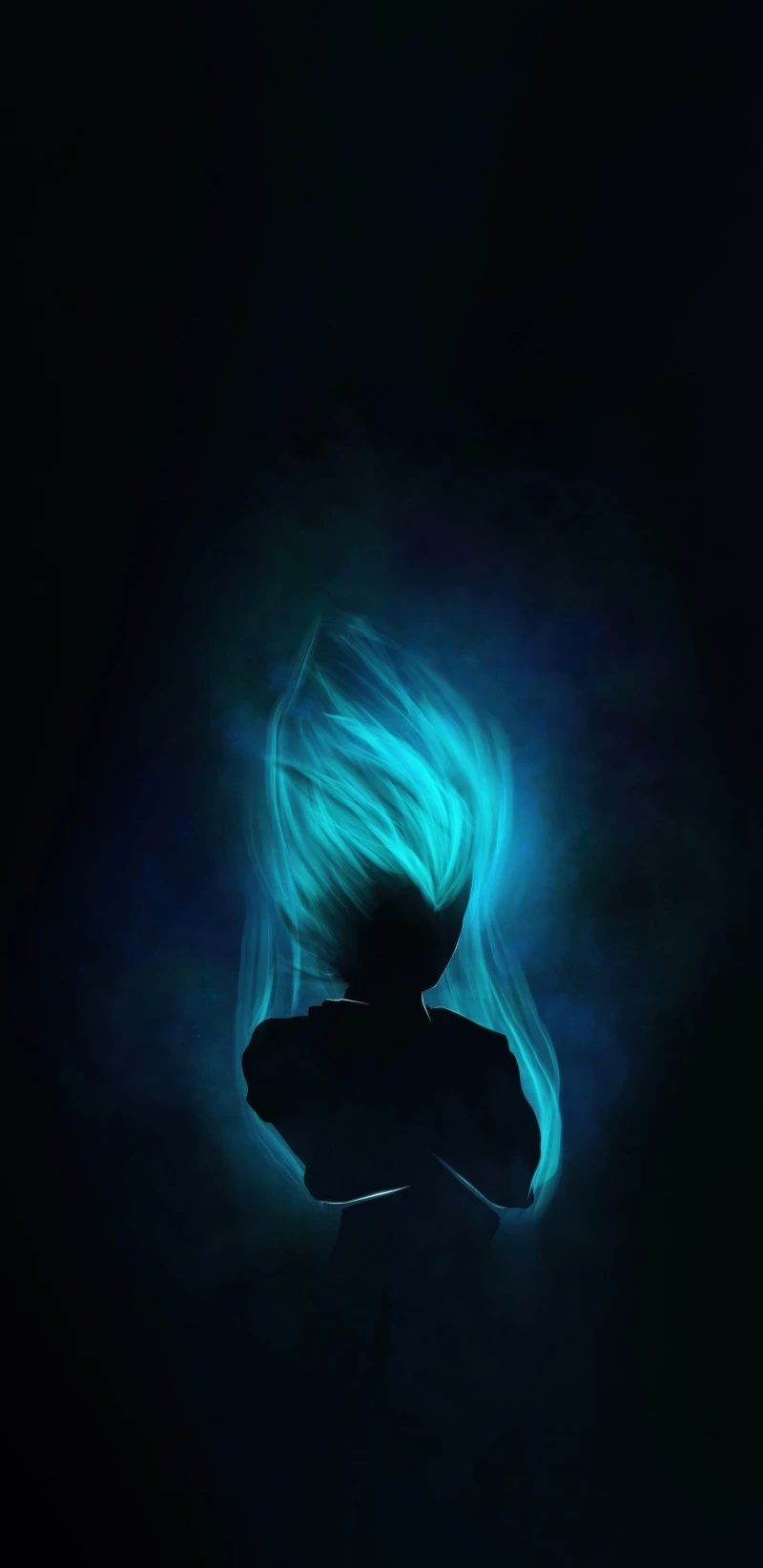 Blue Flame Figure 4K Mobile Wallpaper