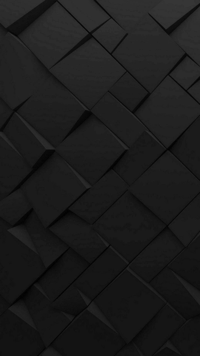 Abstract Black Cubes 4K Mobile Wallpaper