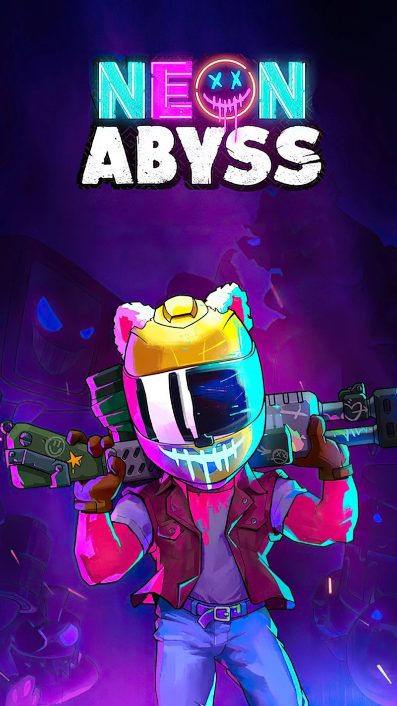 Neon Abyss Character Art 4K Mobile Wallpaper