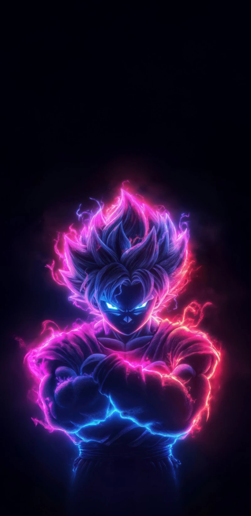 Neon Goku 4K Mobile Wallpaper