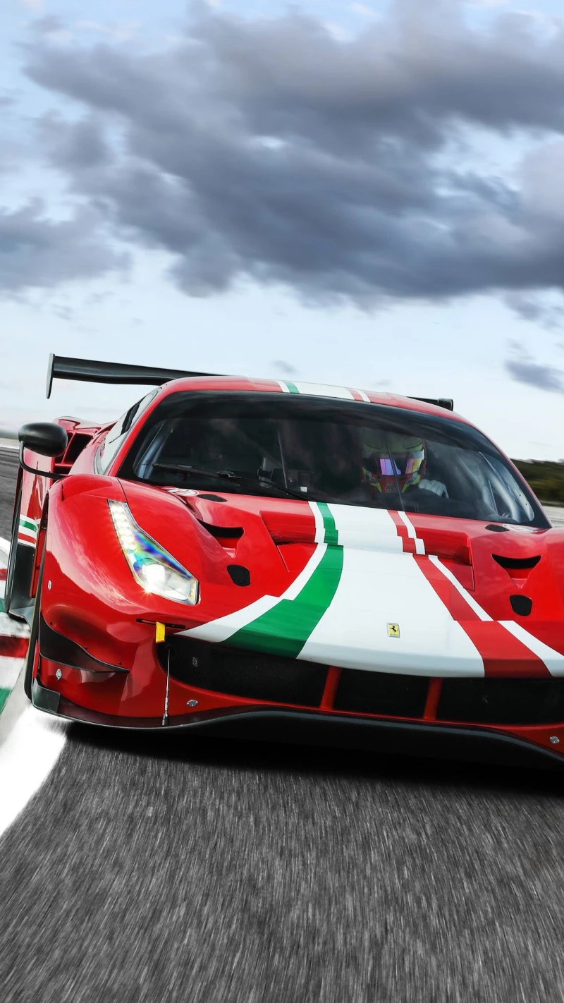 Ferrari 488 Challenge Evo Race Car 4K Mobile Wallpaper