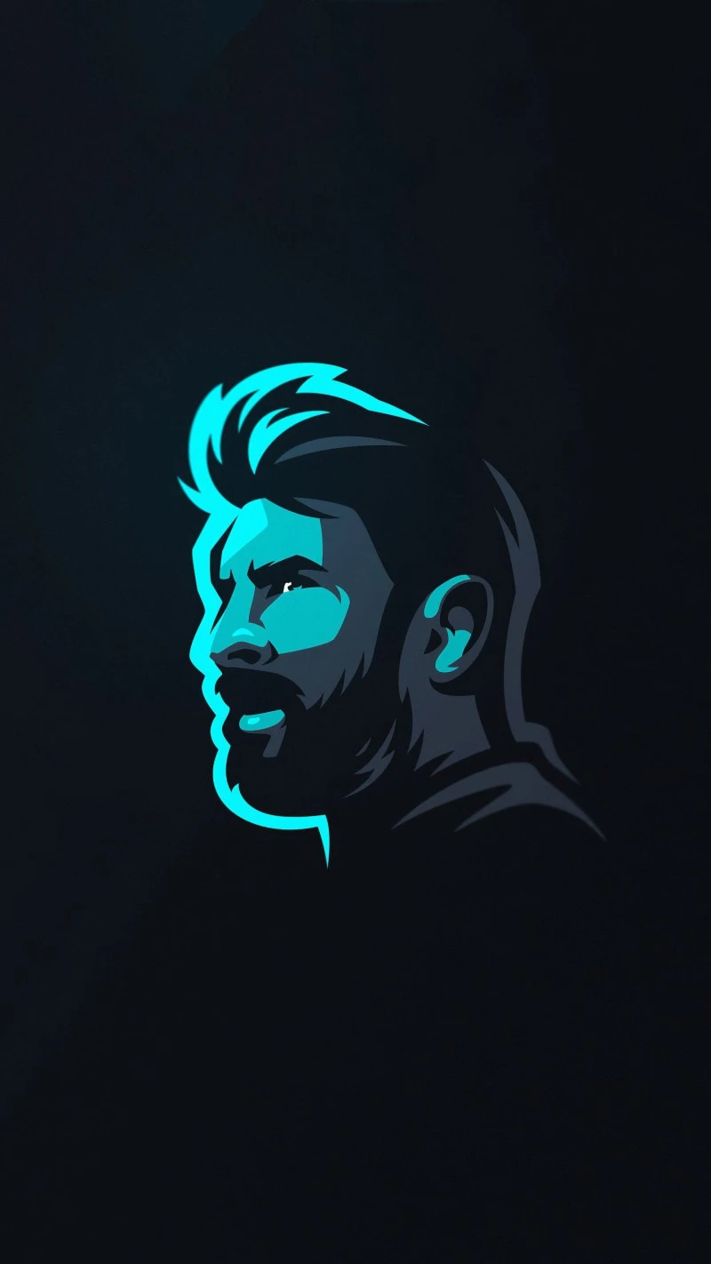 Lionel Messi: Minimalist Portrait 4K Mobile Wallpaper