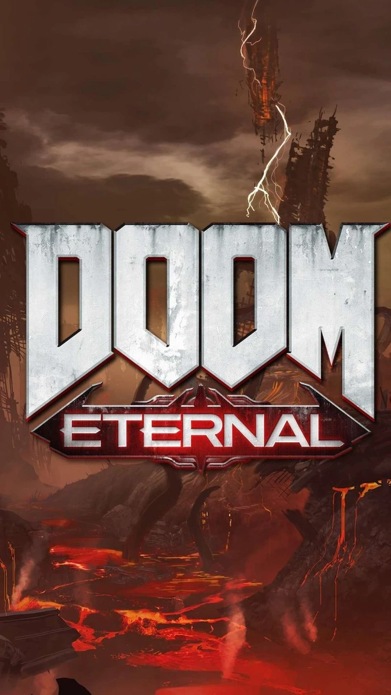 Doom Eternal Logo 4K Mobile Wallpaper