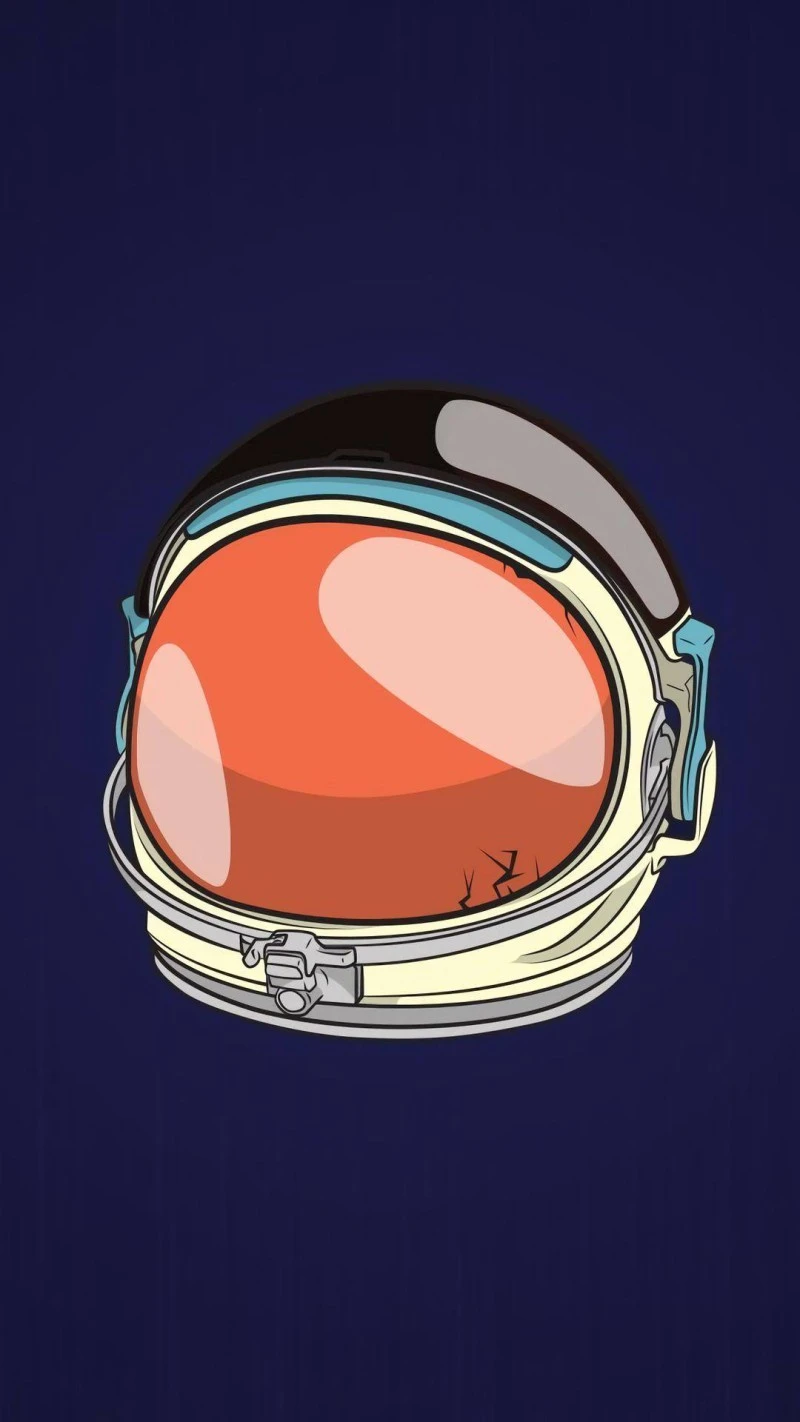 Damaged Astronaut Helmet 4K Mobile Wallpaper