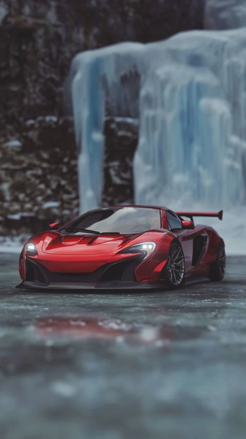 McLaren 720S Winter Wonderland 4K Mobile Wallpaper